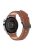 For HUAWEI Watch GT3/Samsung Galaxy Watch 46mm Leather Watch Band 22mm Universal Watch Strap with Buckle - Brown