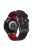 For Samsung Galaxy Watch 3 45mm / Huawei Watch GT3 Pro 46mm Football Texture 22mm Watch Band Dual Color Silicone Sports Wrist Strap - Black / Red