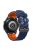 For Samsung Galaxy Watch 3 45mm / Huawei Watch GT3 Pro 46mm Football Texture 22mm Watch Band Dual Color Silicone Sports Wrist Strap - Dark Blue / Orange