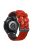 For Samsung Galaxy Watch 3 45mm / Huawei Watch GT3 Pro 46mm Football Texture 22mm Watch Band Dual Color Silicone Sports Wrist Strap - Red / Black