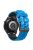 For Samsung Galaxy Watch 3 45mm / Huawei Watch GT3 Pro 46mm Football Texture 22mm Watch Band Dual Color Silicone Sports Wrist Strap - Sky Blue / Black