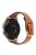 For Samsung Galaxy Watch 3 45mm / Huawei Watch GT3 Pro 46mm Genuine Leather Watch Strap 22mm T-shaped Replacement Band - Brown / Rose Gold Buckle