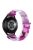 For Samsung Galaxy Watch 3 45mm / Huawei Watch GT3 Pro 46mm Smart Watch Band 22mm Camouflage Nylon Adjustable Loop Wrist Strap - Purple