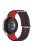 For Samsung Galaxy Watch3 41mm / 45mm / Huawei Watch GT / Polar Grit X Pro Dual Color Ocean Band 22mm Adjustable Sport Loop Silicone Strap Replacement - Black / Red