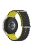 For Samsung Galaxy Watch3 41mm / 45mm / Huawei Watch GT / Polar Grit X Pro Dual Color Ocean Band 22mm Adjustable Sport Loop Silicone Strap Replacement - Black / Yellow