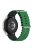 For Samsung Galaxy Watch3 41mm / 45mm / Huawei Watch GT / Polar Grit X Pro Dual Color Ocean Band 22mm Adjustable Sport Loop Silicone Strap Replacement - Green / Black