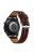 For Samsung Galaxy Watch3 41mm / Huawei Watch GT 2 42mm Genuine Leather Watch Strap 20mm Wrist Band with Silver Buckle - Coffee