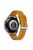 For Samsung Galaxy Watch3 41mm / Huawei Watch GT 2 42mm Genuine Leather Watch Strap 20mm Wrist Band with Silver Buckle - Yellow