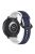 For Samsung Galaxy Watch3 41mm 45mm / Huawei Watch 3 Soft Silicone Watch Band 22mm Dual Color Watch Strap Replacement - Midnight Blue / White