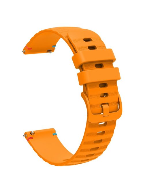 For Samsung Galaxy Watch3 45mm / Galaxy Watch 46mm / Huawei Watch GT 4 46mm Universal 22mm Silicone Watch Strap - Amber Yellow