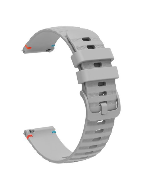 For Samsung Galaxy Watch3 45mm / Galaxy Watch 46mm / Huawei Watch GT 4 46mm Universal 22mm Silicone Watch Strap - Grey