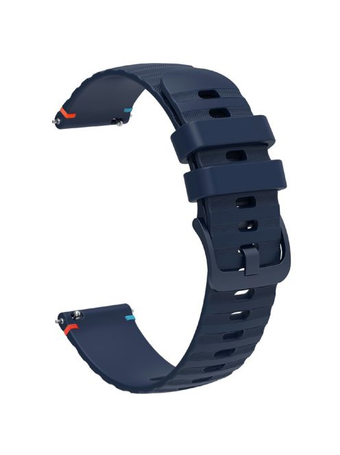 For Samsung Galaxy Watch3 45mm / Galaxy Watch 46mm / Huawei Watch GT 4 46mm Universal 22mm Silicone Watch Strap - Navy Blue