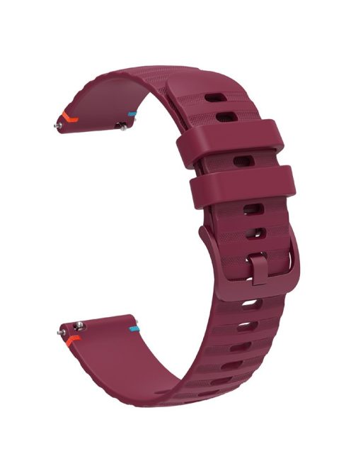 For Samsung Galaxy Watch3 45mm / Galaxy Watch 46mm / Huawei Watch GT 4 46mm Universal 22mm Silicone Watch Strap - Wine Red