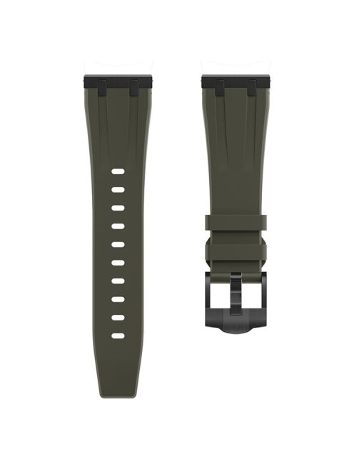 For Samsung Galaxy Watch3 45mm / Gear S3 Classic / Huawei Watch GT 4 46mm Silicone Watch Band 22mm Wrist Strap - Black / Green