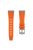 For Samsung Galaxy Watch3 45mm / Gear S3 Classic / Huawei Watch GT 4 46mm Silicone Watch Band 22mm Wrist Strap - Silver / Orange