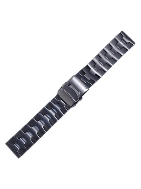 For Samsung Galaxy Watch3 45mm / Gear S3 Frontier / Gear S3 Classic / Huawei Watch GT3 Pro Titanium Steel Replacement Wrist Band 22mm Universal Watch Strap - Grey