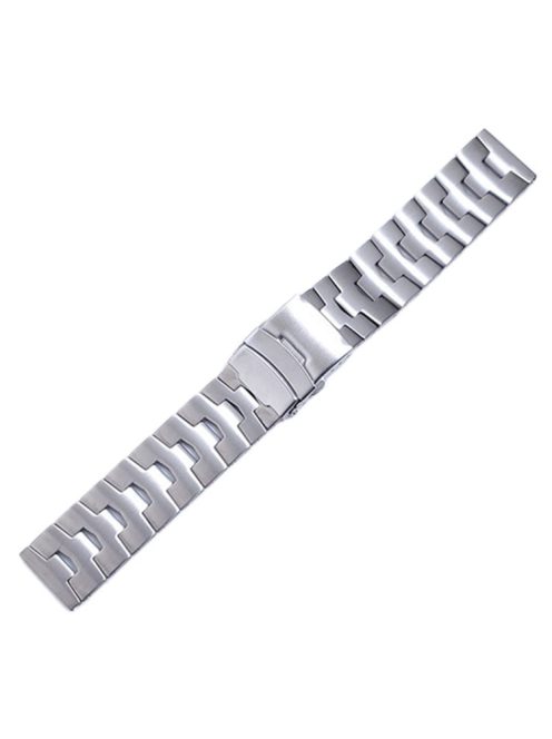 For Samsung Galaxy Watch3 45mm / Gear S3 Frontier / Gear S3 Classic / Huawei Watch GT3 Pro Titanium Steel Replacement Wrist Band 22mm Universal Watch Strap - Silver