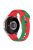 For Samsung Galaxy Watch3 45mm / Gear S3 Frontier / Huawei Watch GT 2e / Honor Magic Watch 2 Silicone Watch Strap 22mm Dual Color Watchband - Red / Green