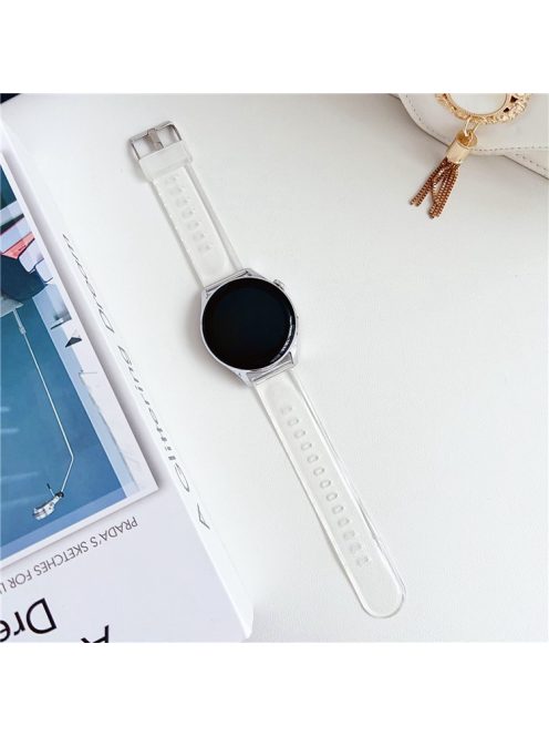 For Samsung Galaxy Watch3 45mm / Huawei Watch GT 4 46mm Band 22mm TPU Wrist Strap - Transparent