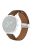 For Samsung Galaxy Watch3 45mm / Huawei Watch GT 4 46mm Leather Strap 22mm Magnetic Watch Band - Grey Brown