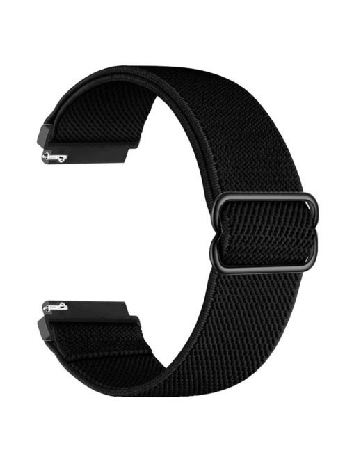 For Samsung Galaxy Watch3 45mm / Huawei Watch GT 4 46mm Nylon Watch Band 22mm Replacement Strap - Black