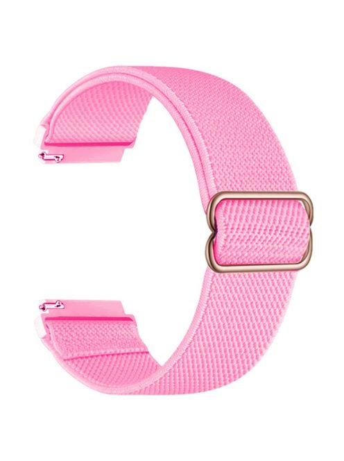 For Samsung Galaxy Watch3 45mm / Huawei Watch GT 4 46mm Nylon Watch Band 22mm Replacement Strap - Bright Pink