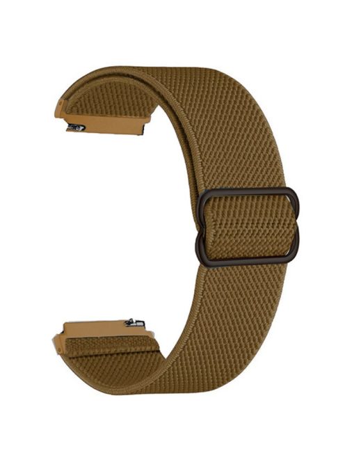 For Samsung Galaxy Watch3 45mm / Huawei Watch GT 4 46mm Nylon Watch Band 22mm Replacement Strap - Brown