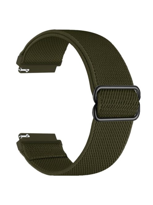 For Samsung Galaxy Watch3 45mm / Huawei Watch GT 4 46mm Nylon Watch Band 22mm Replacement Strap - Dark Olive Green