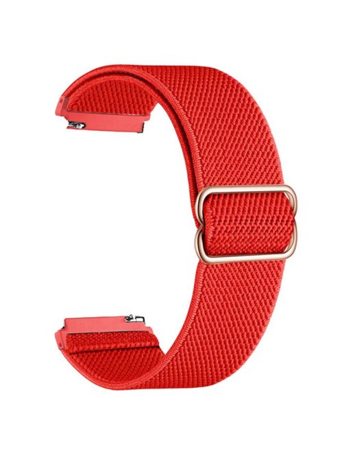 For Samsung Galaxy Watch3 45mm / Huawei Watch GT 4 46mm Nylon Watch Band 22mm Replacement Strap - Red