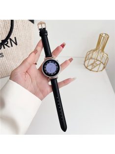   For Samsung Galaxy Watch3 45mm / Huawei Watch GT 4 46mm Strap 22mm PU Leather Watch Band - Black