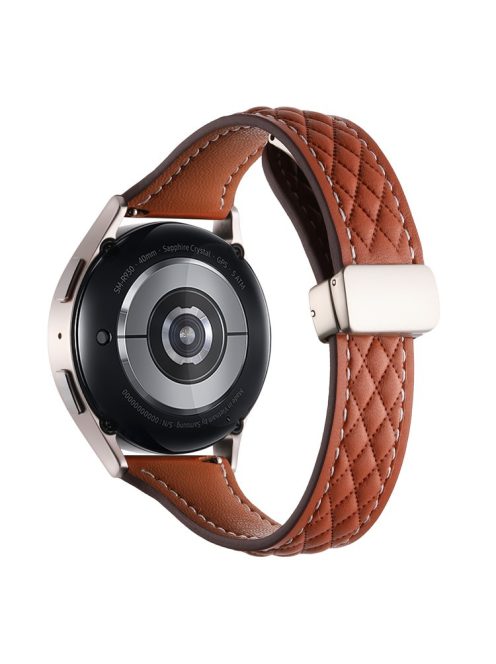 For Samsung Galaxy Watch3 45mm / Huawei Watch GT 4 46mm Watch Band 22mm Genuine Cow Leather Strap - Brown