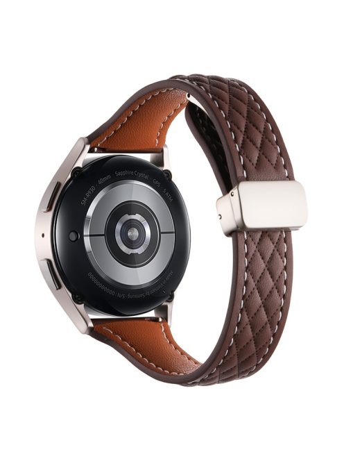 For Samsung Galaxy Watch3 45mm / Huawei Watch GT 4 46mm Watch Band 22mm Genuine Cow Leather Strap - Coffee