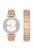 For Samsung Galaxy Watch3 45mm / Huawei Watch GT 46mm / Huami Amazfit Pace Alloy Watch Band 22mm Quick Release Three Beads Rhinestones Decor Bracelet - Rose Gold