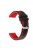 For Samsung Galaxy Watch3 45mm/Watch 46mm/Huawei Watch GT 46mm 22mm Silicone Watch Strap Soft Wristband with Buckle - Black Red