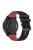 For Suunto 5 Peak / Samsung Galaxy Watch3 45mm / Huawei Watch 3 Dual-color Silicone Watch Band Quick Release 22mm Grid Texture Sport Replacement Strap - Black  /  Red