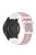 For Suunto 5 Peak / Samsung Galaxy Watch3 45mm / Huawei Watch 3 Dual-color Silicone Watch Band Quick Release 22mm Grid Texture Sport Replacement Strap - Pink  /  White