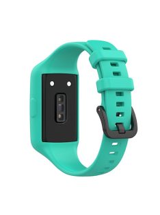   Integrated Soft Silicone Watchband Bracelet Wrist Strap Replacement for Huawei Band 6/Band 7/Honor Band 6 - Teal