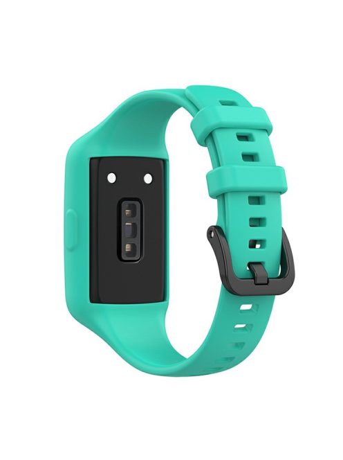 Integrated Soft Silicone Watchband Bracelet Wrist Strap Replacement for Huawei Band 6/Band 7/Honor Band 6 - Teal