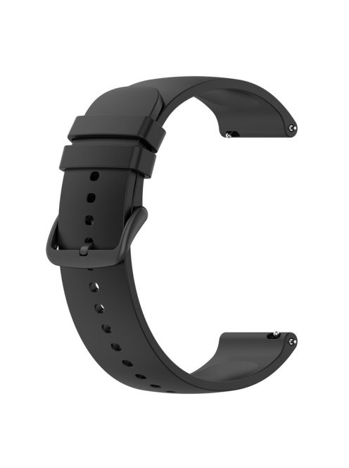 KALEBOL 20mm Silicone Strap for Huawei Watch GT 3 42mm / GT 3 Pro 43mm Round End Watch Band - Black