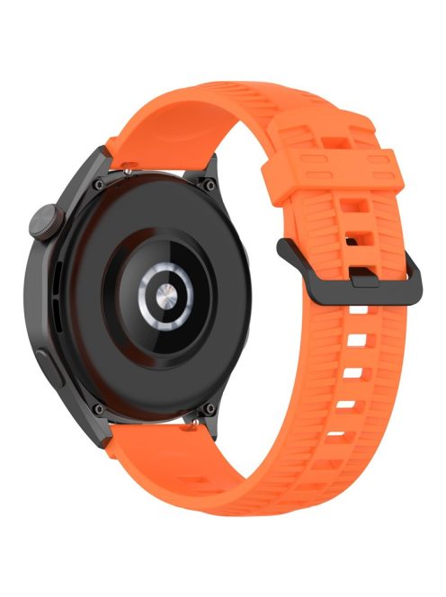 KALEBOL 20mm Watch Strap for Huawei Watch GT 3 42mm / GT 3 Pro 43mm Tire Texture Silicone Wrist Band - Orange