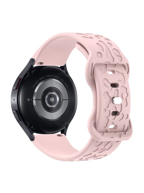 KALEBOL 22mm Silicone Strap for Huawei Watch 4 / 4 Pro / GT 4 46mm Leopard Texture Watch Band - Pink