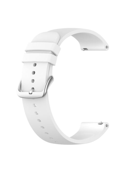 KALEBOL 22mm Silicone Strap for Huawei Watch 4 / 4 Pro / GT 4 46mm Round End Watch Band - White