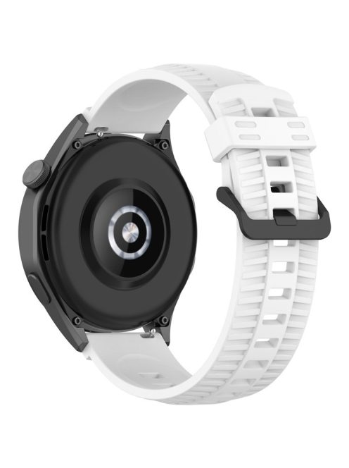 KALEBOL 22mm Silicone Strap for Huawei Watch 4 / 4 Pro / GT 4 46mm Tire Texture Watch Band - White