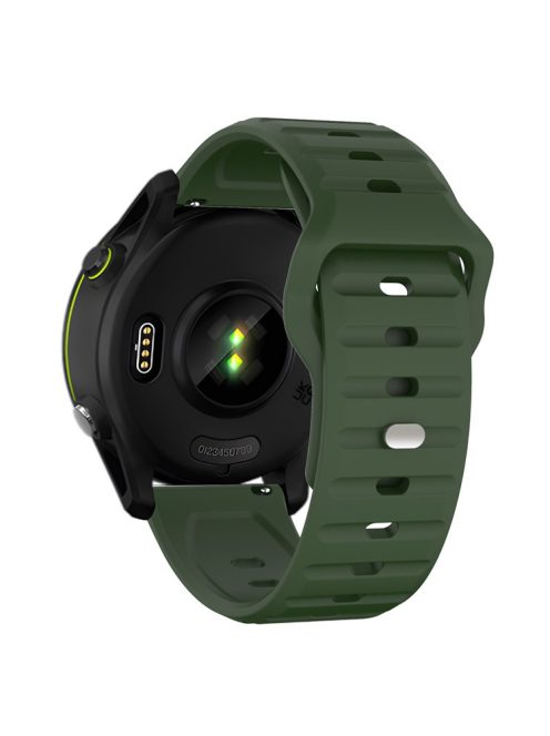 KALEBOL 22mm Silicone Strap for Huawei Watch 4 / 4 Pro / GT 4 46mm Wave Design Watch Band - Army Green