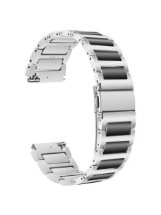   KALEBOL For Huawei Watch 4 / 4 Pro / GT 4 46mm Watch Strap 22mm Zinc Alloy Metal Band - Silver+Black