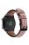 KALEBOL For Huawei Watch 4 Pro / Watch 4 / Watch GT 4 46mm Crackle Genuine Cow Leather Wrist Strap 22mm - Pink