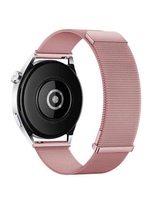 KALEBOL For Huawei Watch GT 3 Pro 43mm Stainless Steel Milanese Strap 20mm Magnetic Watch Band - Rose Pink