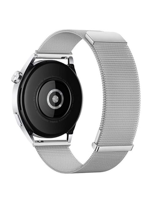 KALEBOL For Huawei Watch GT 3 Pro 43mm Stainless Steel Milanese Strap 20mm Magnetic Watch Band - Silver