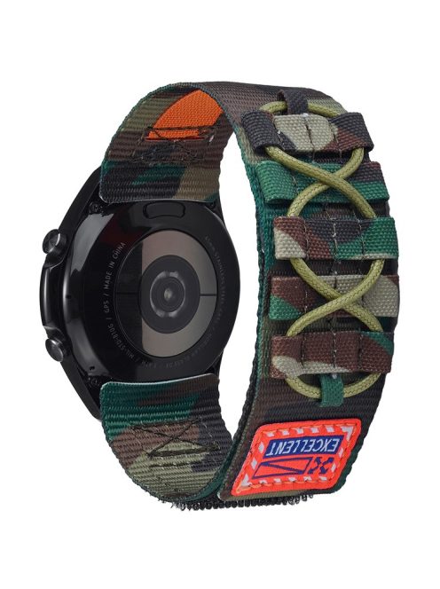 KALEBOL For Huawei Watch GT 4 46mm / 4 Pro / 4 Watch Band 22mm Loop Fastener Nylon Wrist Strap - Camouflage