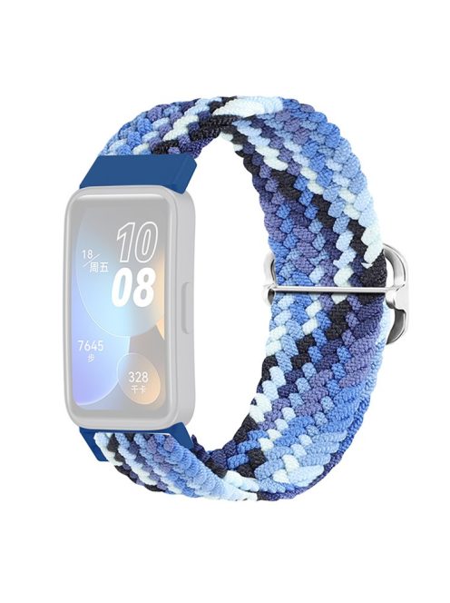 KALEBOL KLB-BZNL-001 For Huawei Band 8 / Band 8 NFC / Band 9 / Band 9 NFC Strap Adjustable Braided Nylon Watch Band - Colorful Blue